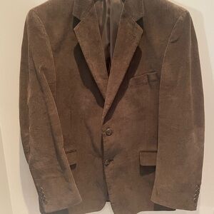 Adolfo Brown Corduroy Blazer 44R – Classic Cotton Sport Coat